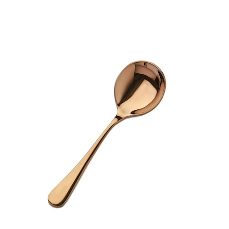 Bon Chef Como, Bouillon Spoon, Mirror Finish, 18/10, 6.38" - Rose Gold , set of 12 S4001RG